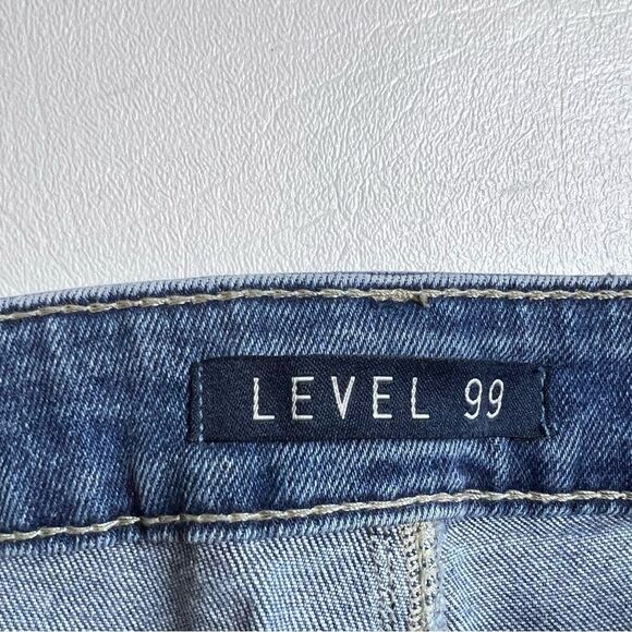 Level 99 High Rise Blue Jean Shorts Mid-Thigh Cuffed Size 29 - Picture 2 of 5